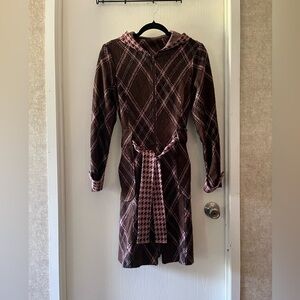 Ivy Jane Brown and Pink Plaid Jacket